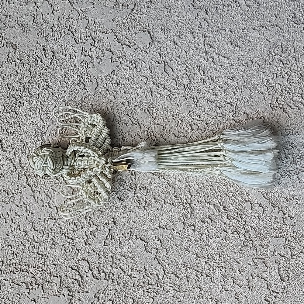 Handmade Vintage Macrame Angel White